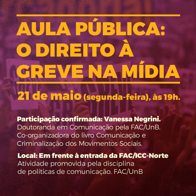 Aula Pública: o direito à greve na mídia