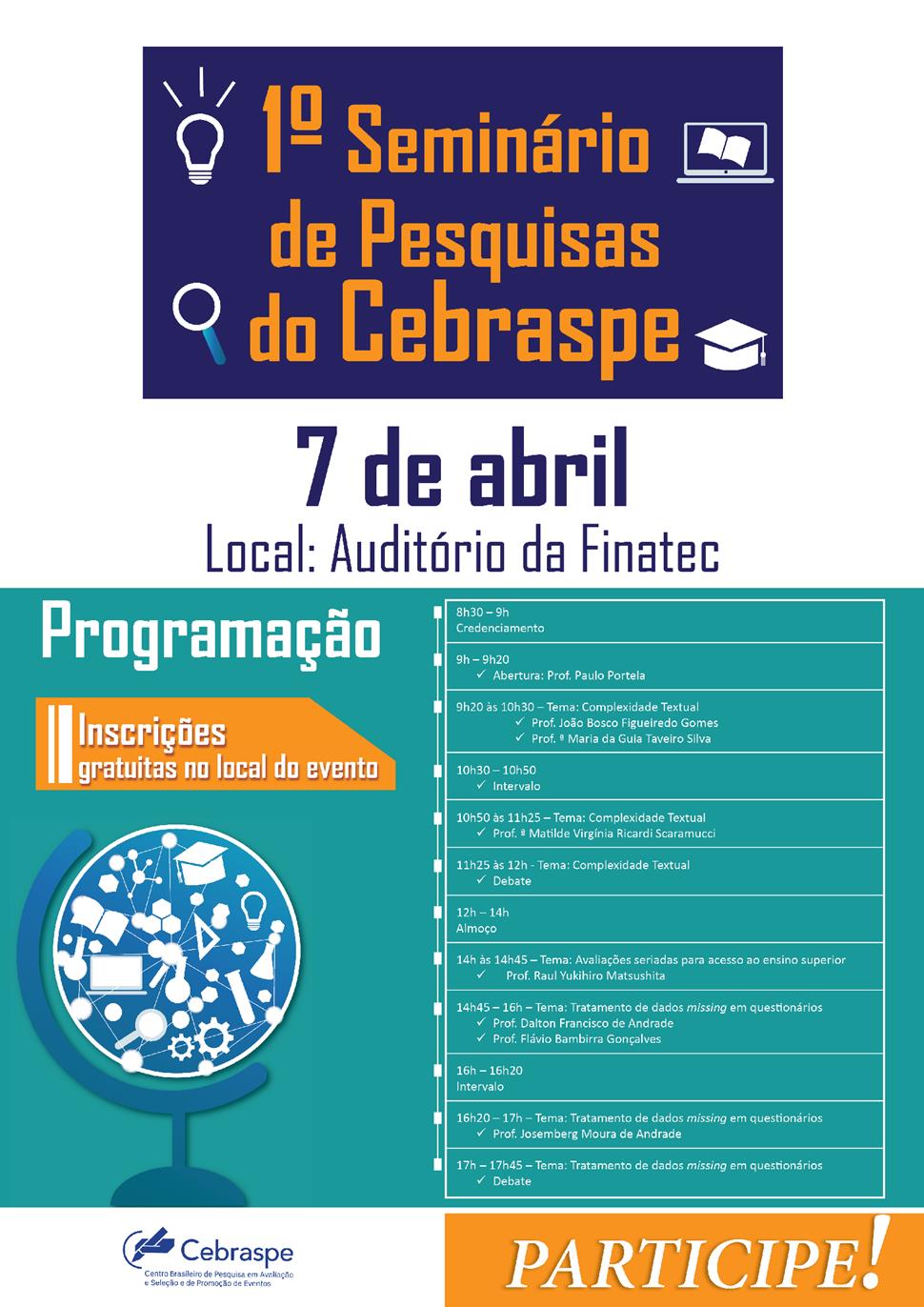 1º Seminário de Pesquisas do Cebraspe