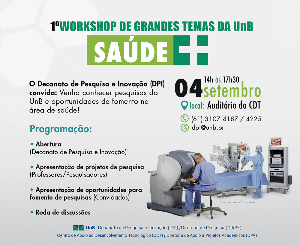 1º Workshop de Grandes Temas da UnB: Saúde