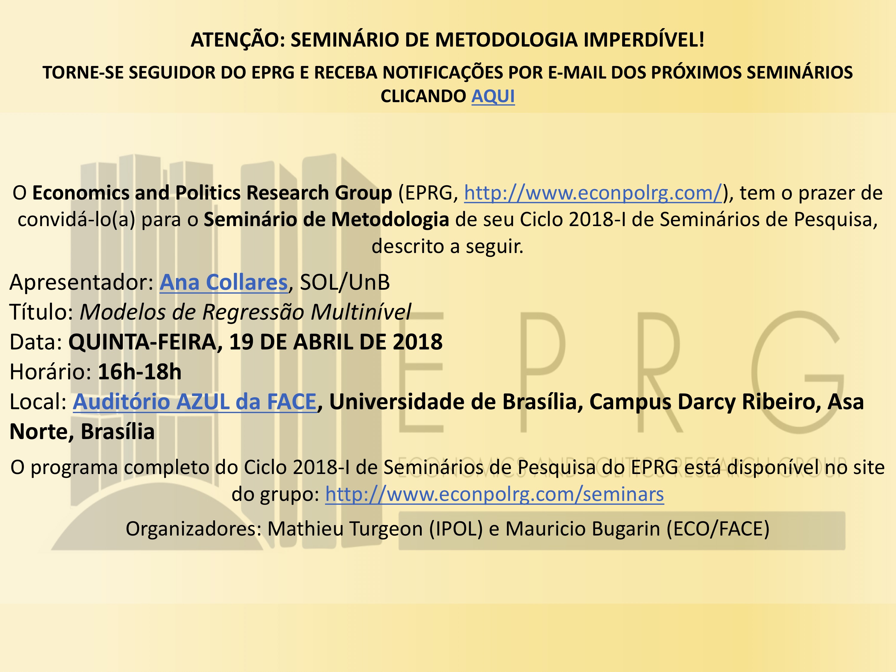 Seminário de Metodologia - Modelos de Regressão Multinível